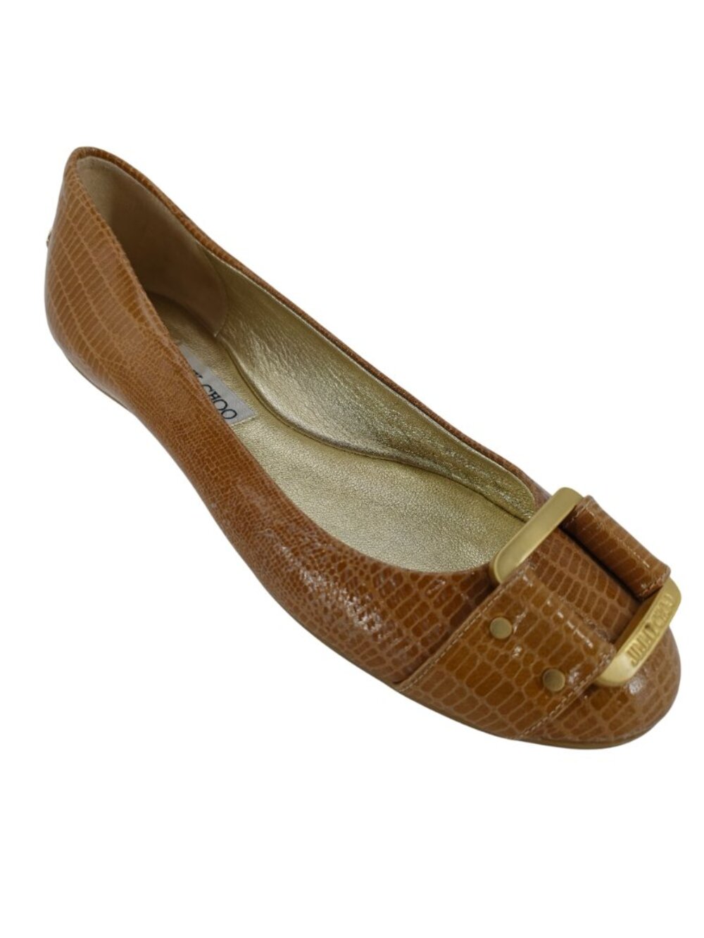 Jimmy Choo Womens US 9 / 39EU Lizard Print Leather Ballet Flats Loafers Shoes - Picture 9 of 12